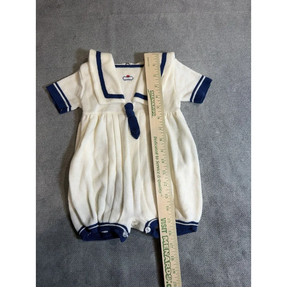 Vintage Fried Knit Children's Sailor Romper One Piece